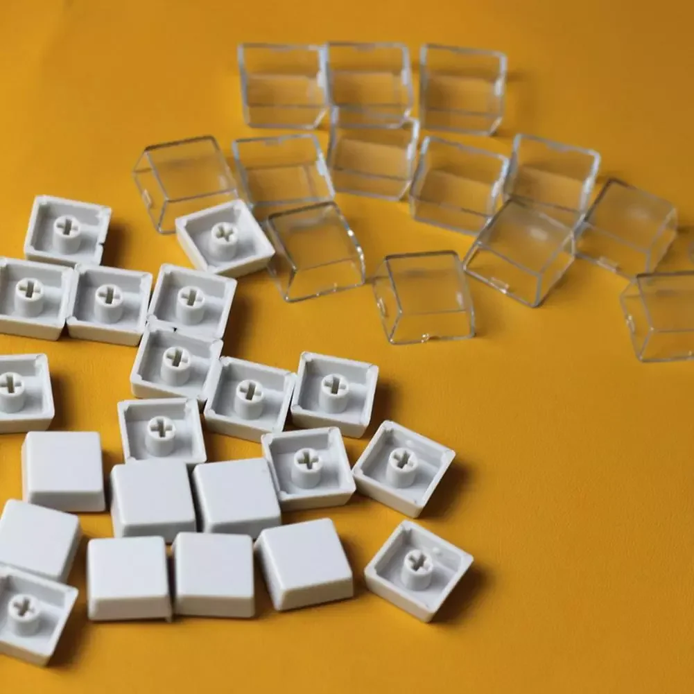 

10 Sets Transparent Keycaps Gray Buttons Double-layer Keycaps Removable Industrial Keycaps Sticker Keycap Keyboard Switch