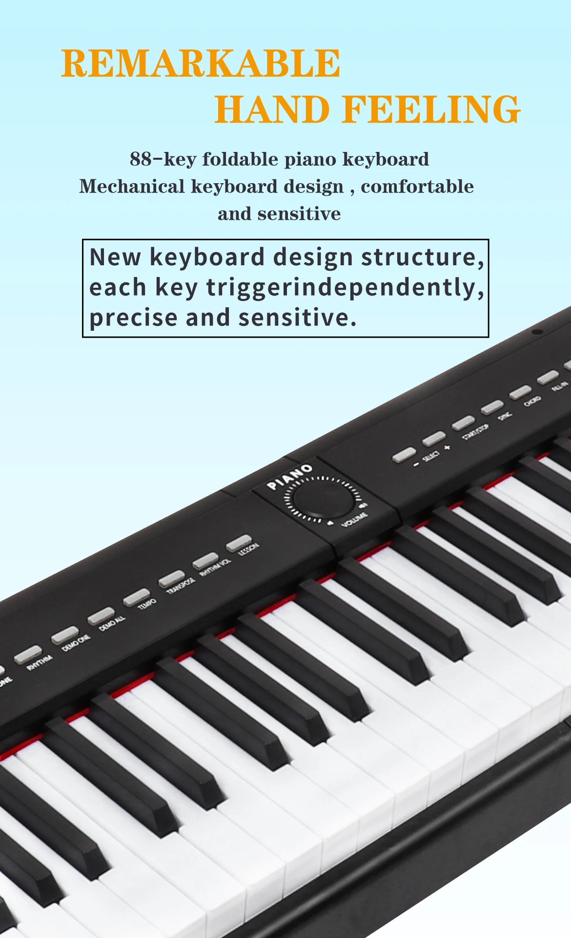 Клавиатура-пианино с функцией обучения 88 клавиш