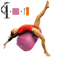 AirRoll Inflatable Gymnastics Barrel Round Air Roller Backflip Assist Air Roll with Pump Gymnastics Mats for Daughter Gift