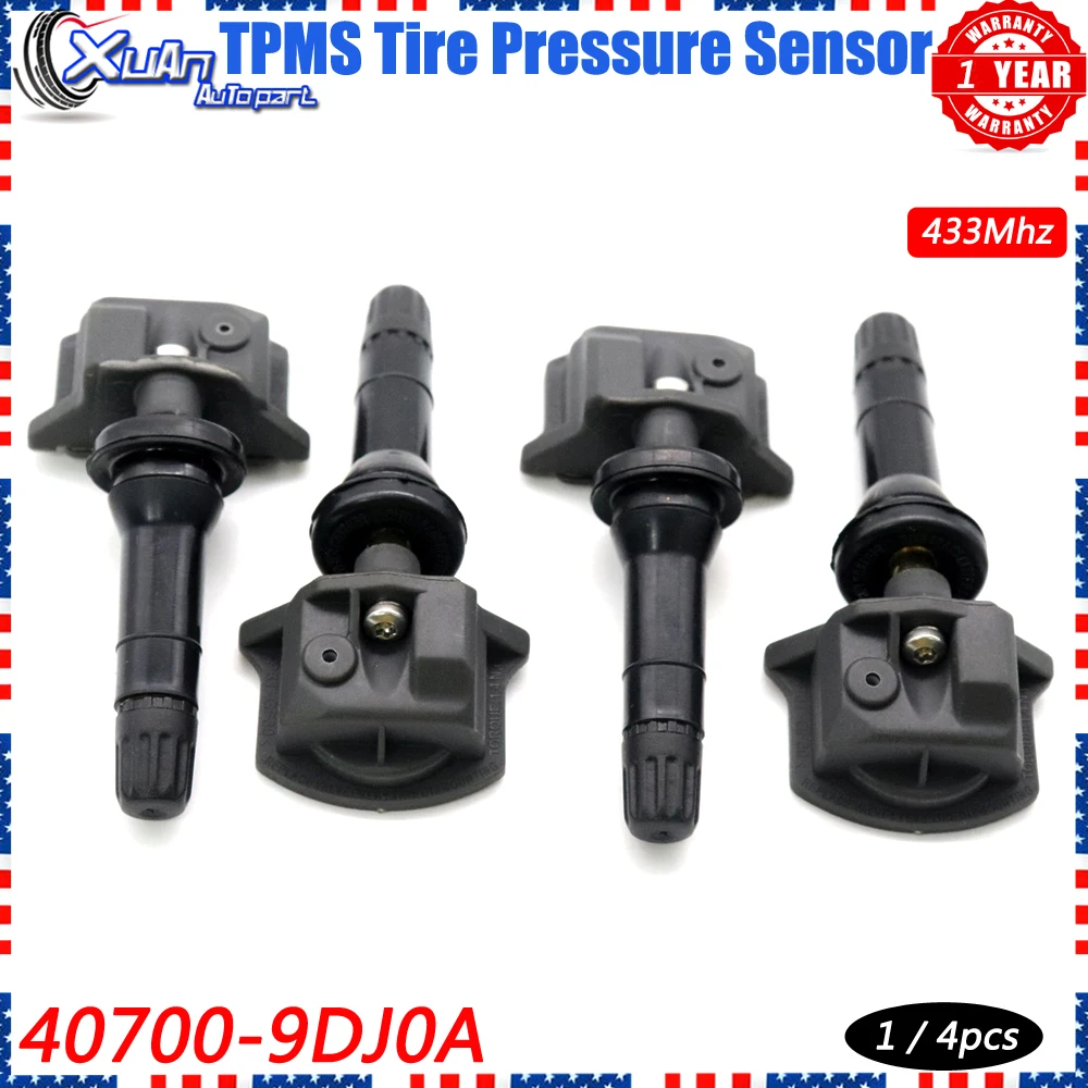 Системы контроля давления в шинах XUAN TPMS 40700-9DJ0A для Nissan Murano Maxima Pathfinder 2019 2020 407009DJ0A 433 МГц