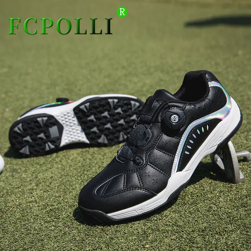 

Professional Golf Shoes for Couples Anti Slip Athletic Shoes Men Professional Golf Training Man Quick Lacing Women Walking Shoe