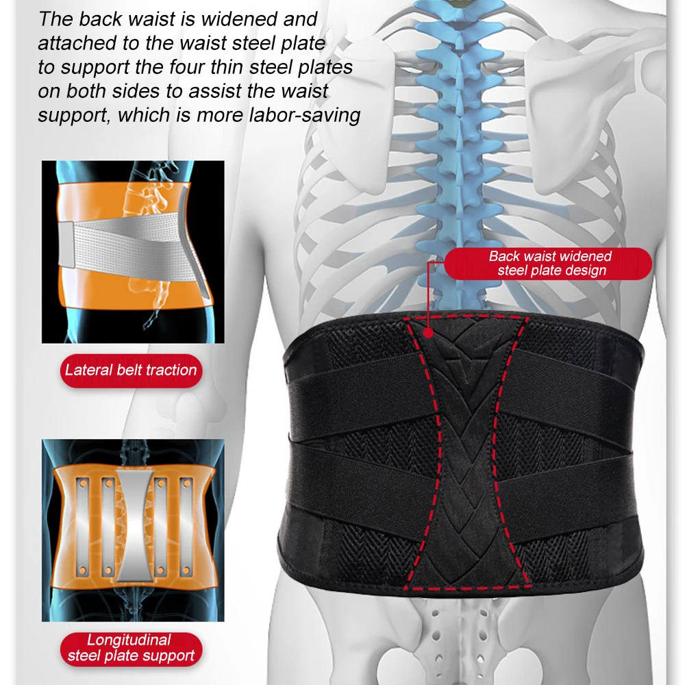 Пояс Поясничный ортопедический для мужчин и женщин спортивный бандаж снятия