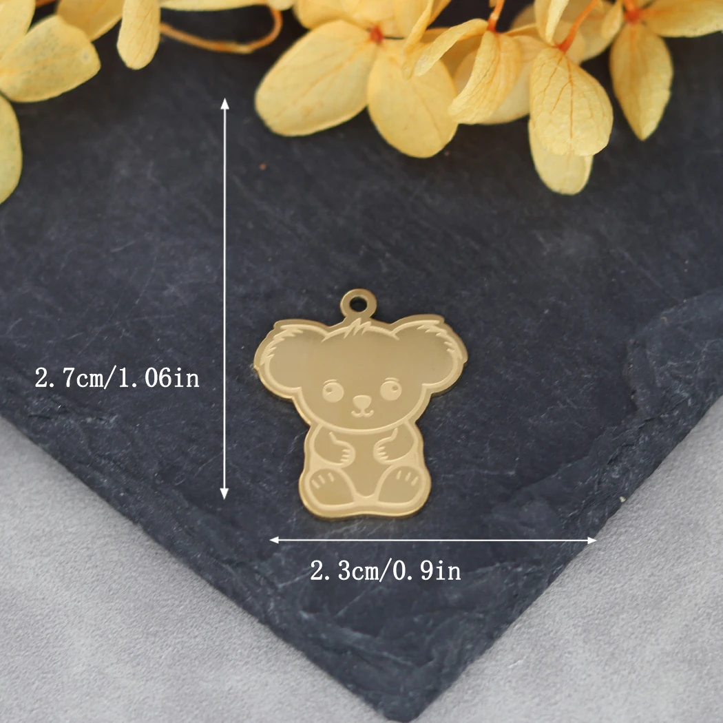 2 шт. подвески коалы из нержавеющей стали