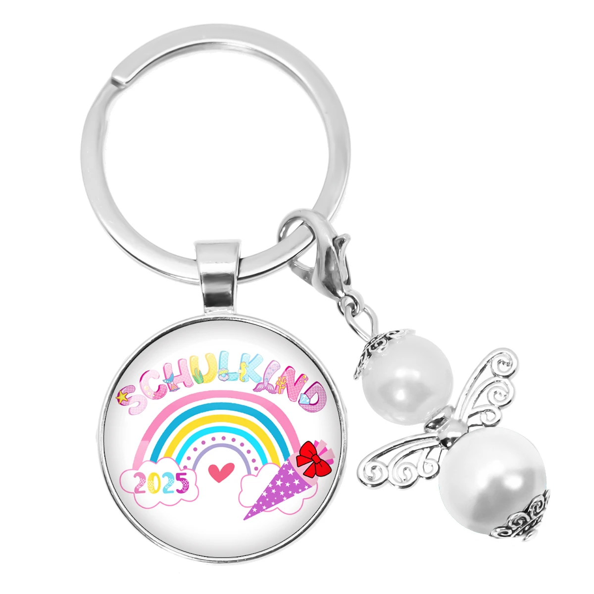 Einschulung Geschenk mit Schutzengel schlüanhänger школьный комбинезон