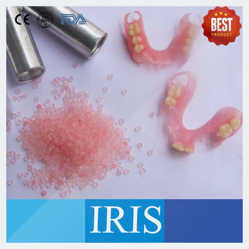 1kg/bag A1/A2/K1/K2 Color Dental Flexible Valplast Pink Resin without Blood Thread for Partial False Tooth