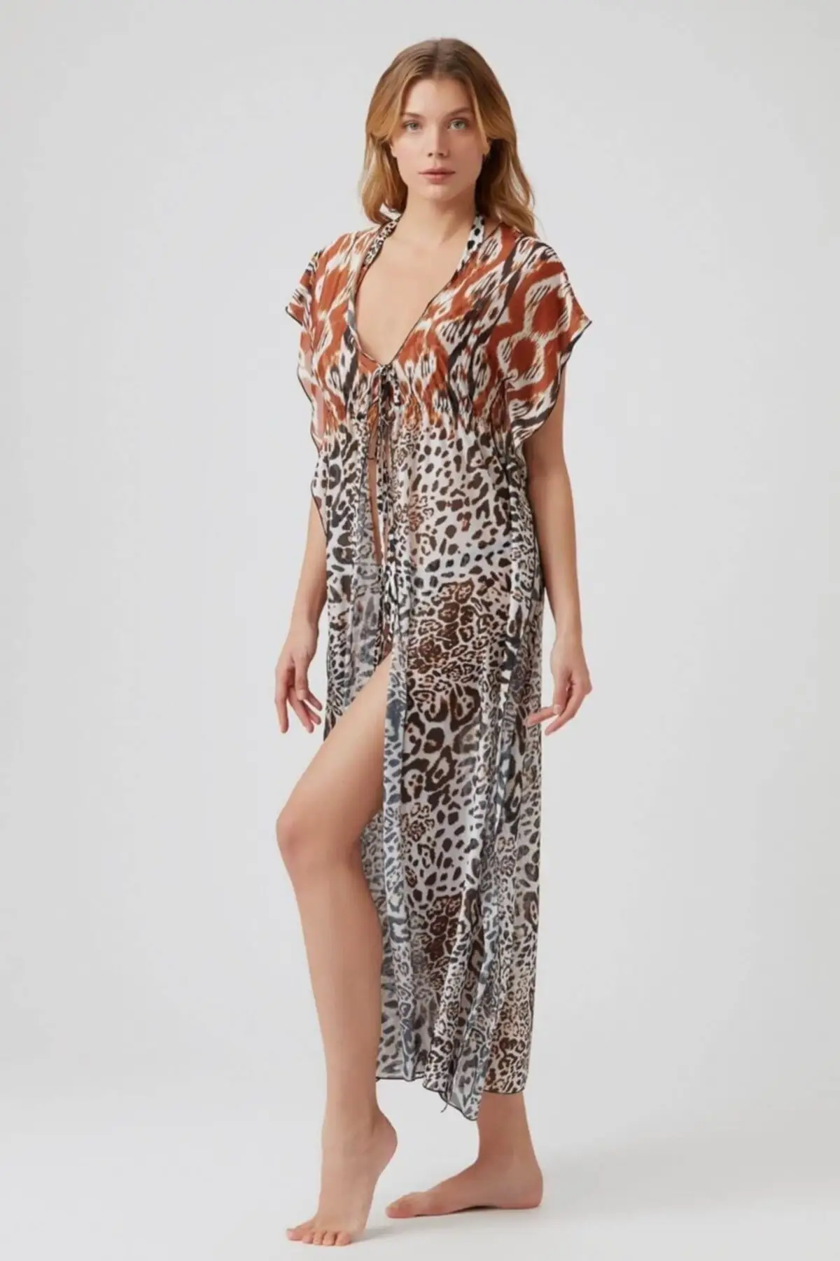 

Women's Pareo Dress Swimwear Cover Up Dress Sexy Tunic Suit Beachwear Female Beach Bikini Cover Loose Mini Dress