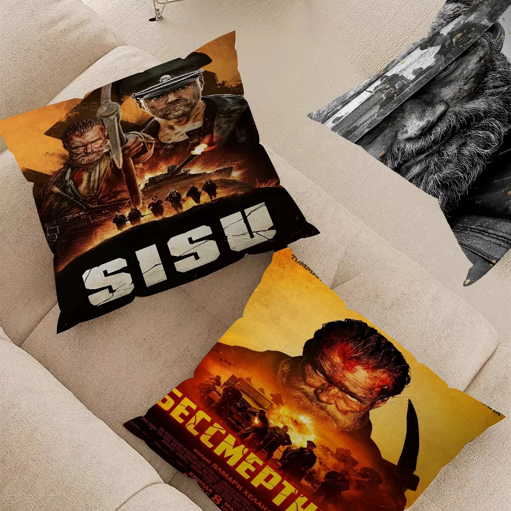 Sisu 2023 New Action Movie Pillow Cushion Cover Pillowcase Living Room Sofa Home Decor Customized