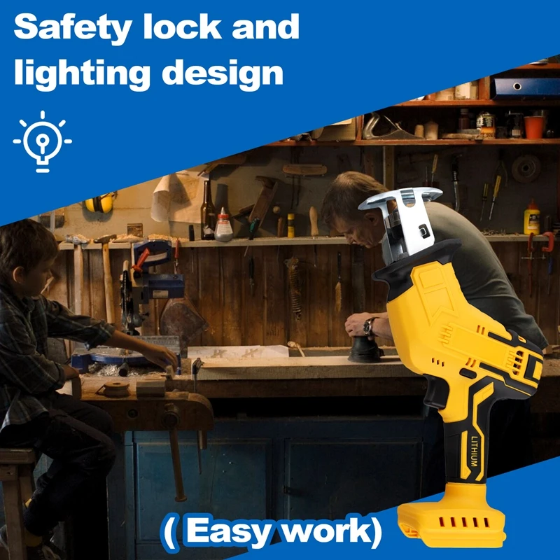 Беспроводная сабельная пила с переменной скоростью электрическая для резки