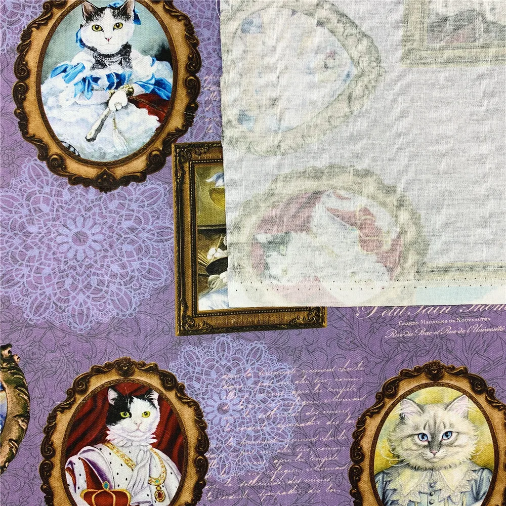 Фоторамка с изображением кошки обычная хлопчатобумажная ткань для шитья