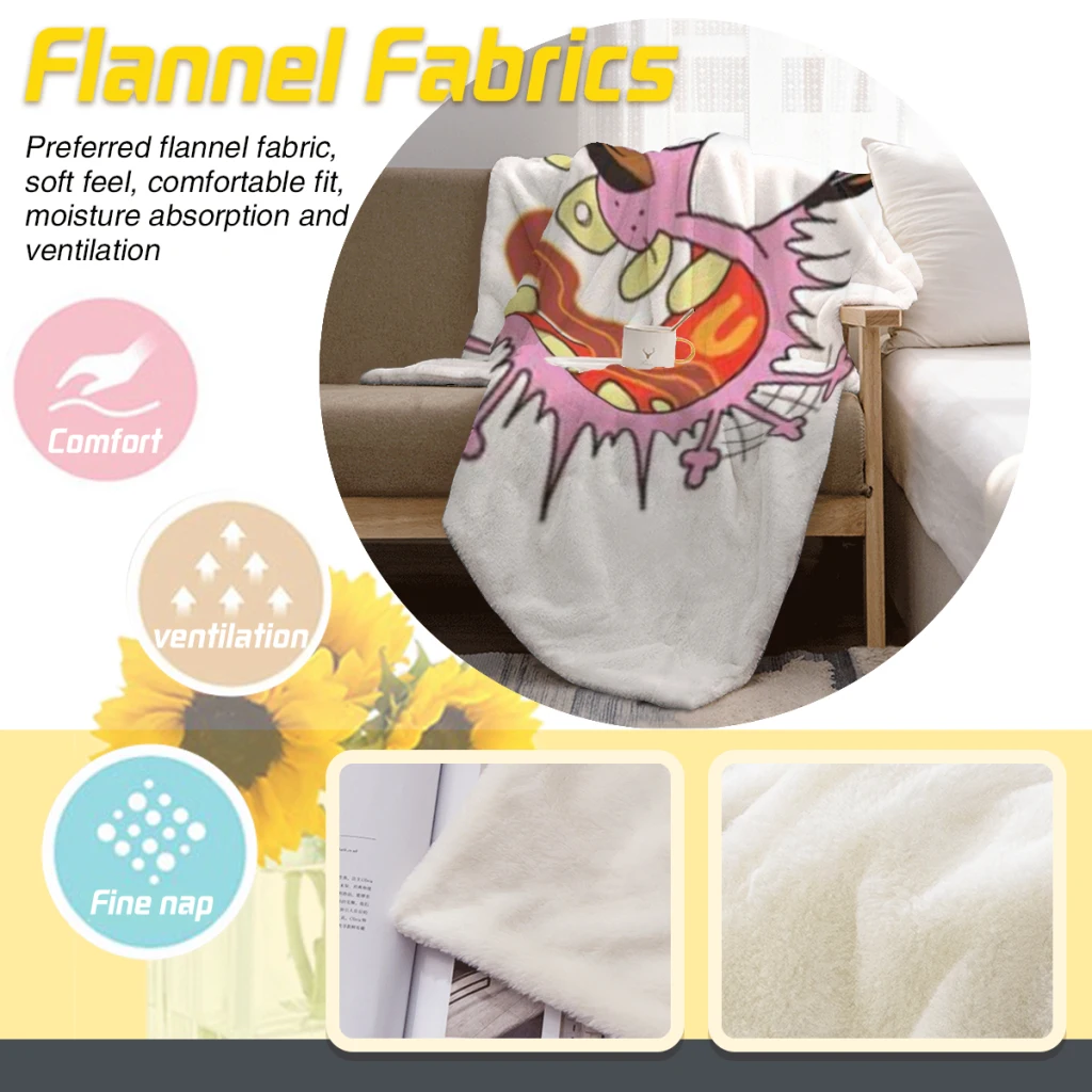 Удобное одеяло с рисунком T-COURAGE C-Cowardly Dogs мягкие комплекты одеял для дивана теплые