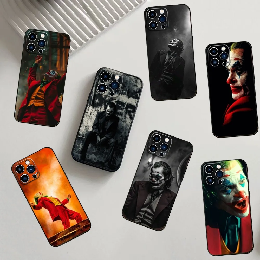 Cool J-Joker Phone Case For iPhone 16 15 14 13 12 11 Pro X XS Max XR Plus Mini Soft Silicone Black Shockproof TPU