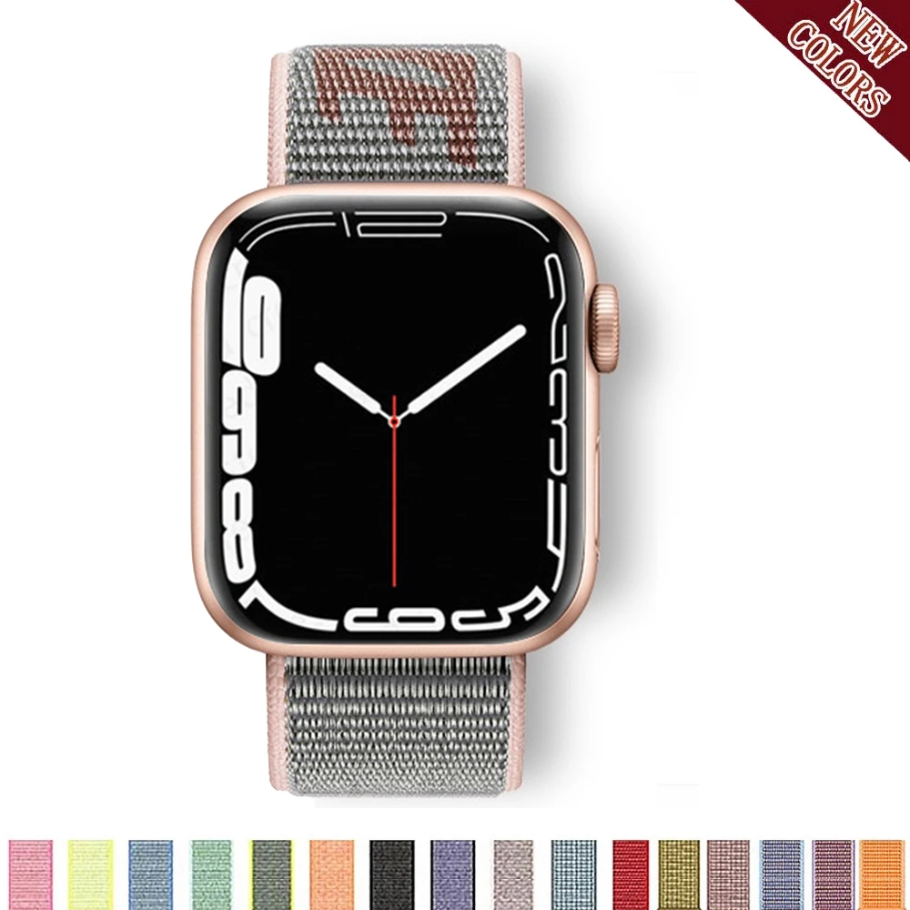 

Nylon Strap for Apple watch band 44mm 42mm 38mm 40mm 44 mm Smart watch wrist bracelet correa iwatch serie 3 4 5 se 6 7 45mm 41mm