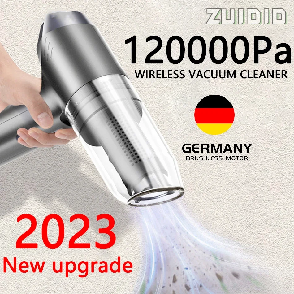 

120000Pa Portable Car Wireless Vacuum Cleaner Wet Dry Handheld Vacuum Cleaners 3 in 1 Car Home Dual Use Office Keyboard Cleaning