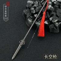 22cm long sky spear lance ancient chinese metal cold weapon model game anime peripherals for male boy kid home decoration crafts