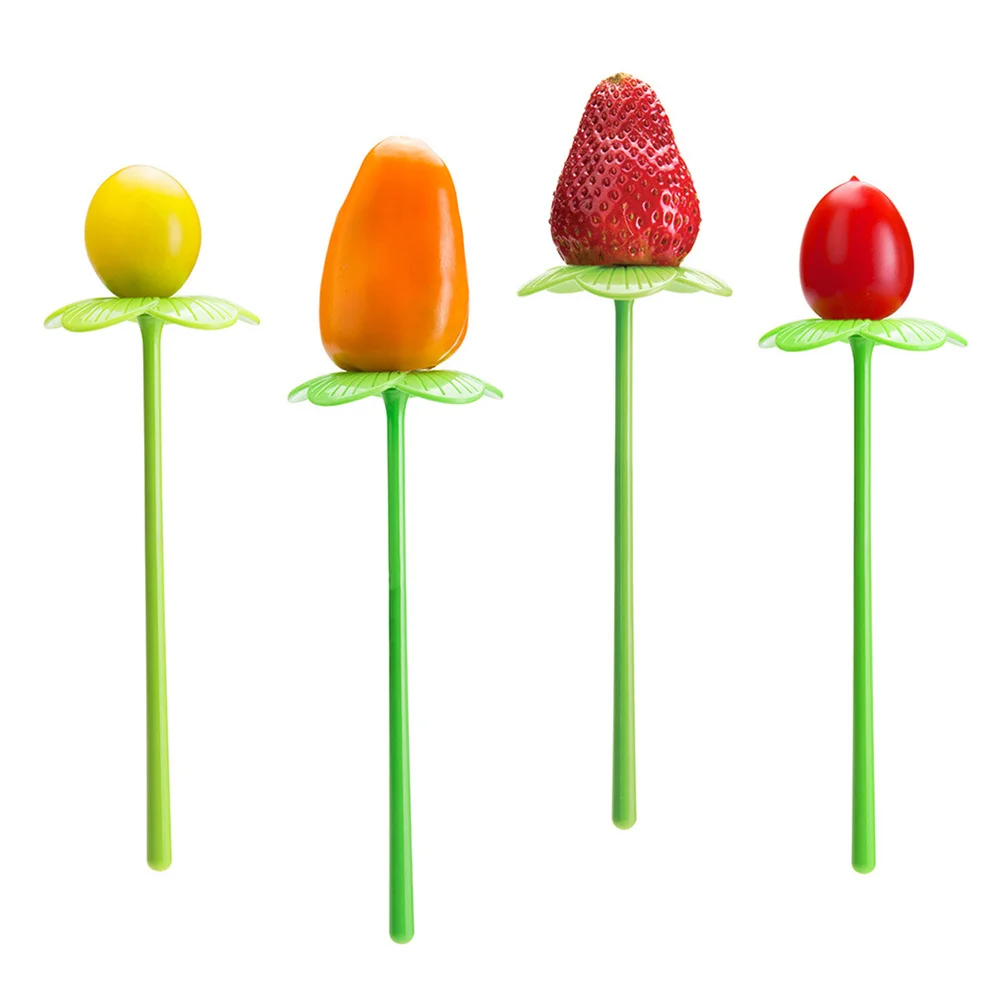 

10 Pcs Para Plastic Fruit Pick Olive Decorative Toothpick Toothpicks Convenient