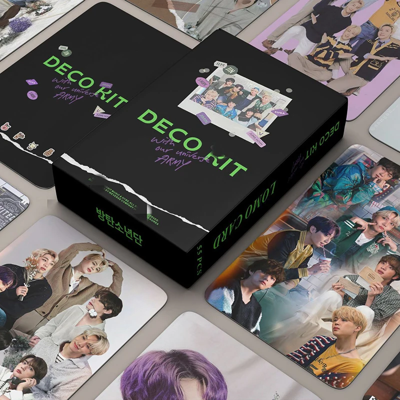 

55pcs/Set Kpop EN NEW 2022 Deco Kit Postcard Lomo Cards HD Photocard Cute Print Card Poster for Korea Fans Gift