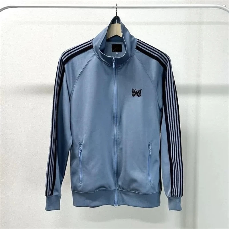 2025ss Aky Blue AWGE вязаная спортивная куртка в полоску для мужчин и женщин 1:1