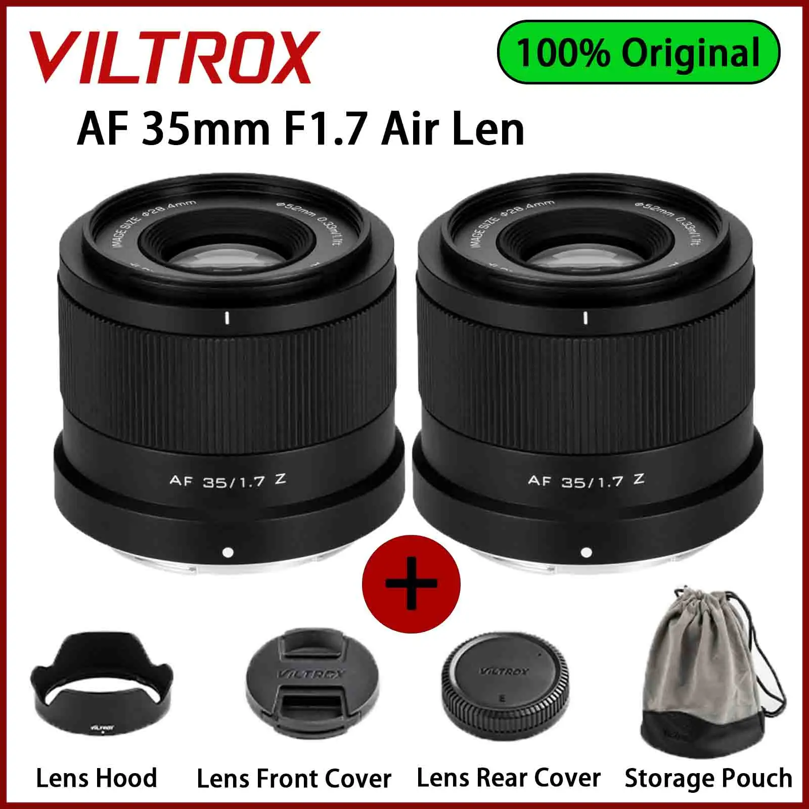 Фото Объектив Viltrox AF 35mm F1.7 Air E/Z/XF APS-C с автофокусом и большой апертурой для камер Nikon Z, Zfc, Sony E, A7, FX3, Fuji XF №1