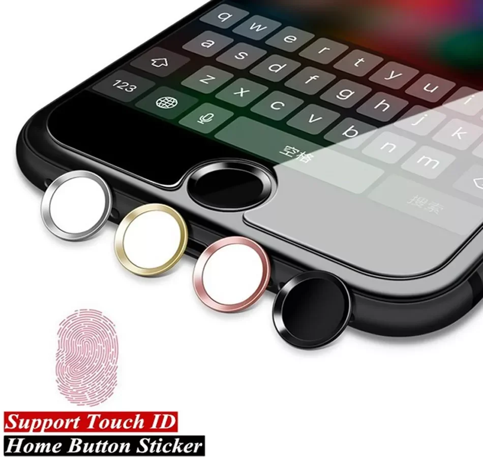 

Aluminum Touch ID Home Button Sticker For iPhone 8 7 7s 6 6s Plus 5s Support Fingerprint Identification Unlock Touch Key