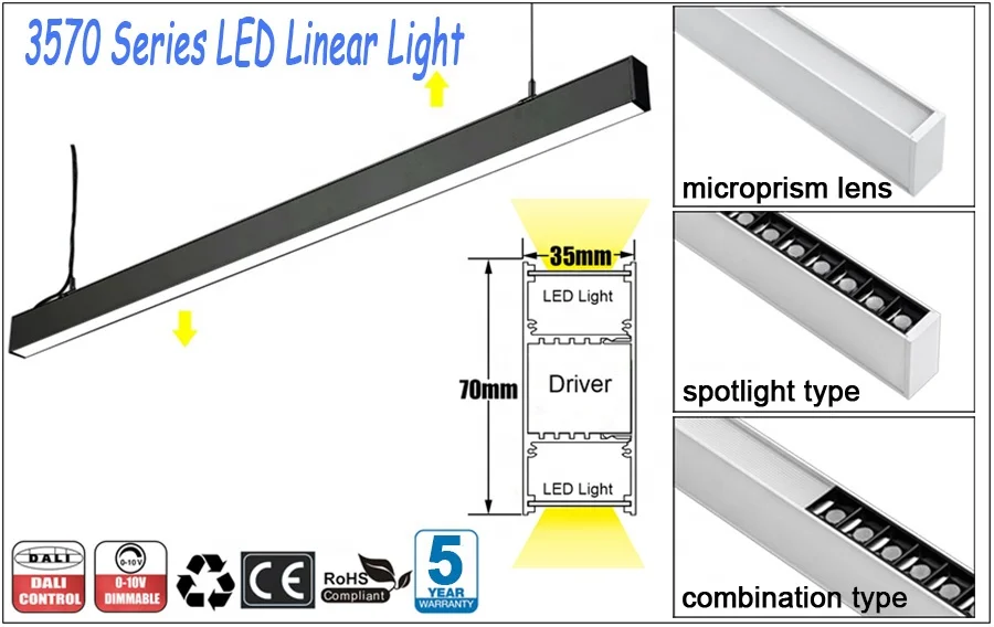 Бесшовная Металлическая лампа для шкафа Размеры 35x70 мм офиса магазина мебели