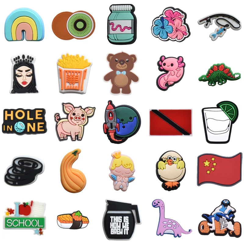 

Shoes Accessories Boy Girl Decorations for Crocs Set Jeans Shoe Charms Women Charm Kids Wholesale Bulk Para Pins Packs Gifts Men