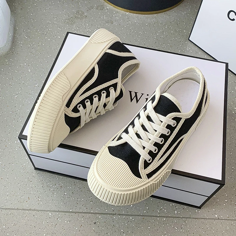 

Women Sneakers 2023 New Platform Breathable Casual Shoes for Women Fashion Lace Up Vulcanize Shoes Luxury White Shoes Women