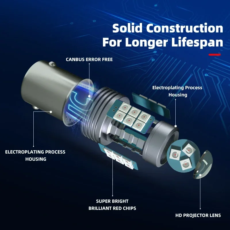 2 шт. автомобильные светодиодные стоп-сигналы красные лампы без ошибок для Hyundai