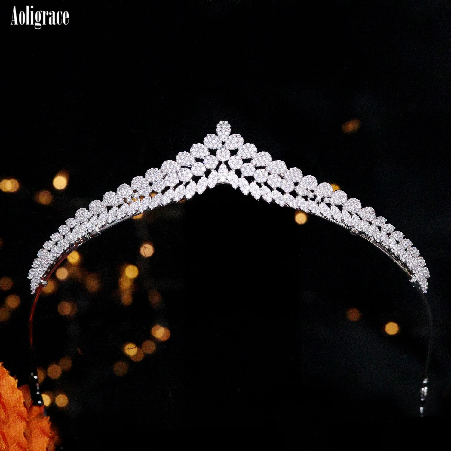 

New AAA Cubic Zirconia Wedding Crowns for Women Handmade Silver CZ Tiaras Birthday Party Prom Diadema Fashion Hair Accessories