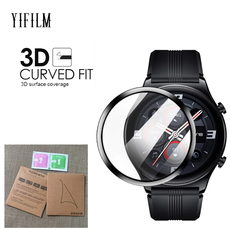 

2pcs Protective Film For Huawei Honor GS 3 3D Full Coverage PMMA Composite Material Anti-Scratch Watch Screen Film Not Glass