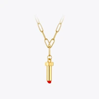 enfashion cute lipstick choker pendant necklaces for women gold color necklace 2021 fashion jewelry collar friends gift p213199
