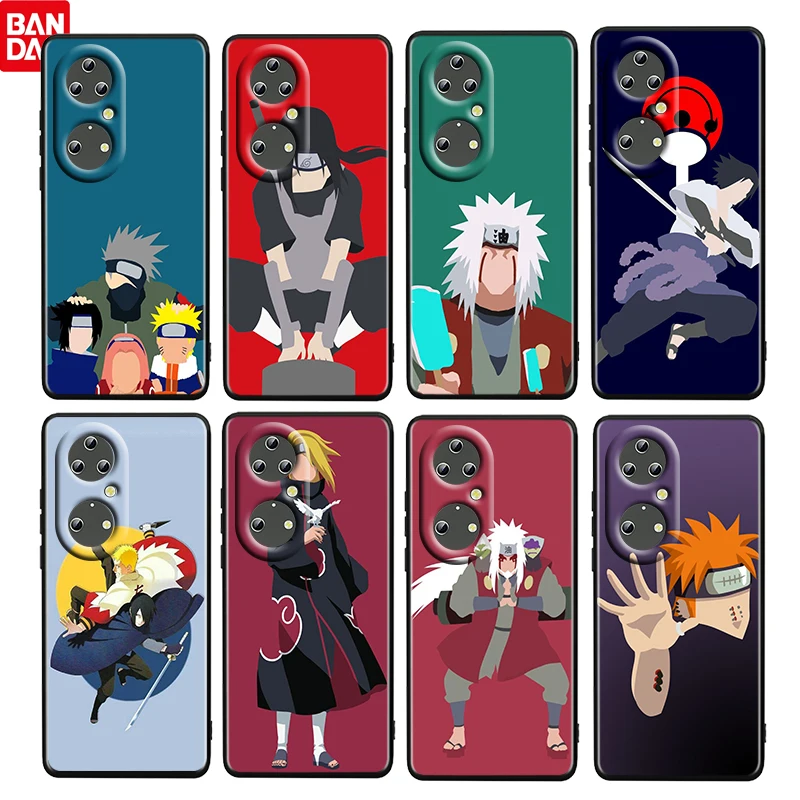

Anime NARUTO Pixel Art For Huawei P50 40 30 20 10 9 Lite E Mini Pro 4G 5G Soft Silicone Black Cover Phone Case Cover Funda Coque