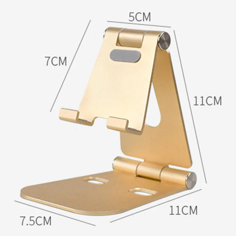 Fold Portable Desktop Phone Holder Support Aluminum Alloy Lazy Live Broadcast Multi-functional Tablet Mobile Phone Bracket Stand