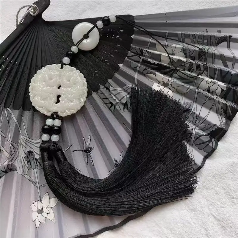 Кулон на талию в старинном стиле ручной работы изысканный нефритовый кулон