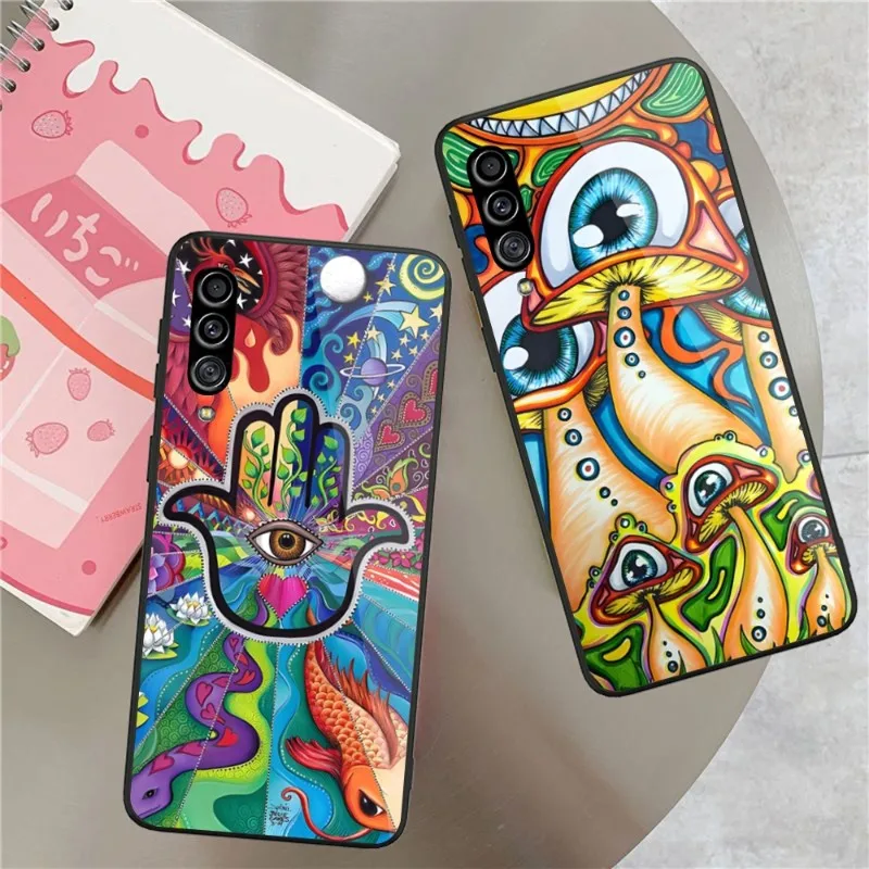 

Задняя крышка для Samsung A32 A51 A52 NOTE 10 20 S10 S20 S21 S22 Pro, ультрачерная стеклянная крышка для телефона из поликарбоната