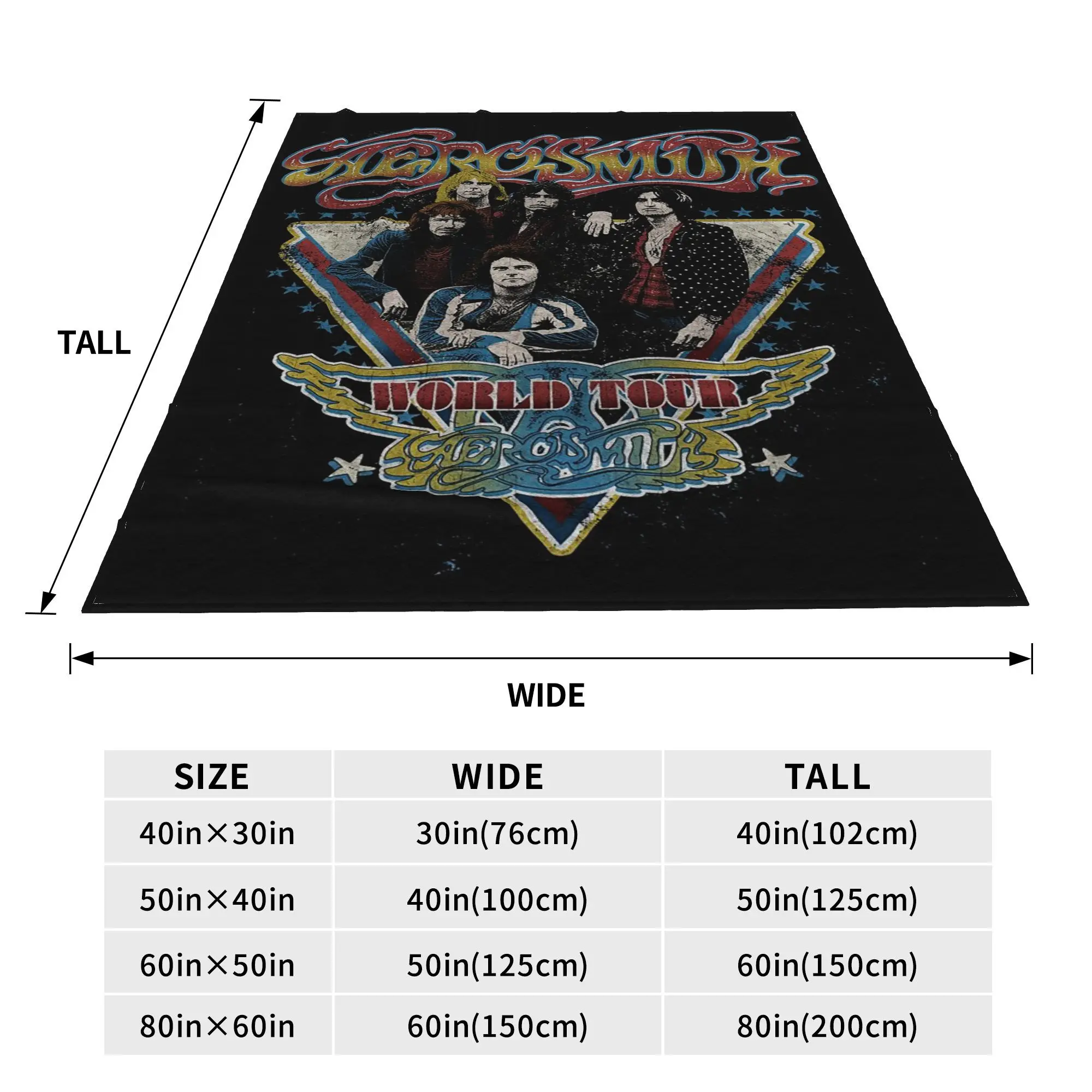 Фото Музыкальные одеяла Aerosmith Farewell Tour Band, портативное флисовое одеяло для дивана для дома, спальни, уличные пледы, покрывало, одеяло №2