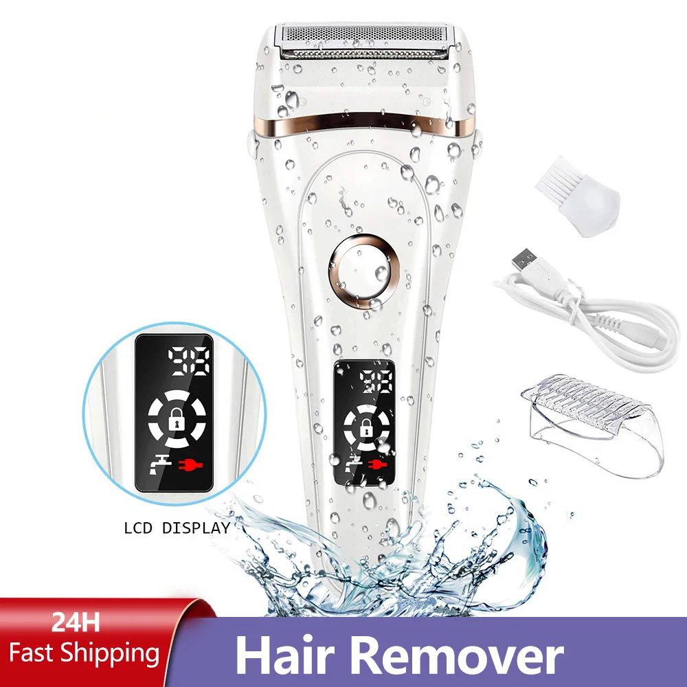 

Electric Razor Painless Lady Shaver For Women Bikini Trimmer For Whole Body Waterproof USB Charging LCD Display Wet & Dry Using
