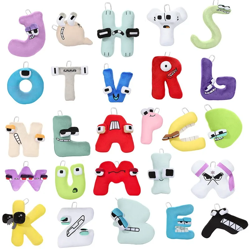 

26 Styles English Letters Alphabet Lore Plush Anime Doll Kawaii Stuffed Toys Kids Enlightenment Montessori Toy Christmas Gifts
