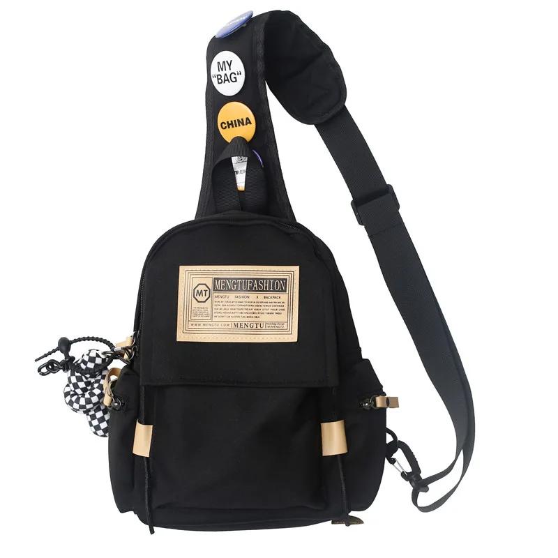 Fashion Sling Bag Shoulder Bags Waterproof Sling Backpack Student Nylon Crossbody Chest Bag Daypack Hiking Travel For Women Men