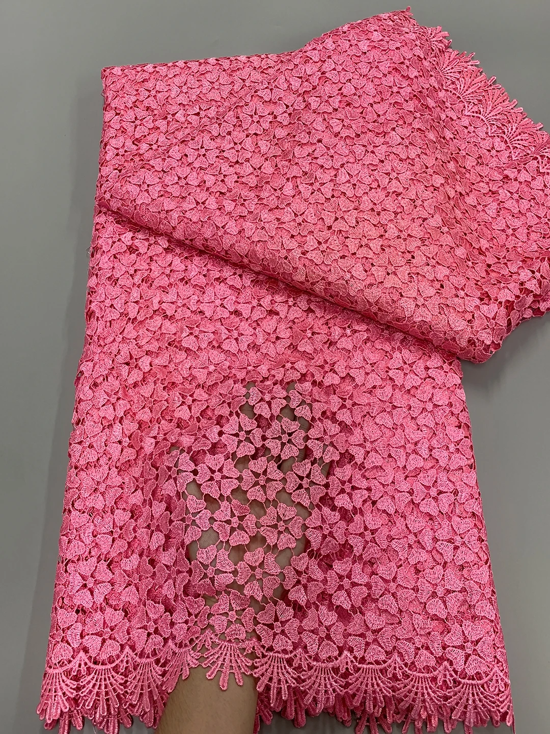 Африканский гипюр ткань 2024 Высококачественная нигерийская Водорастворимая