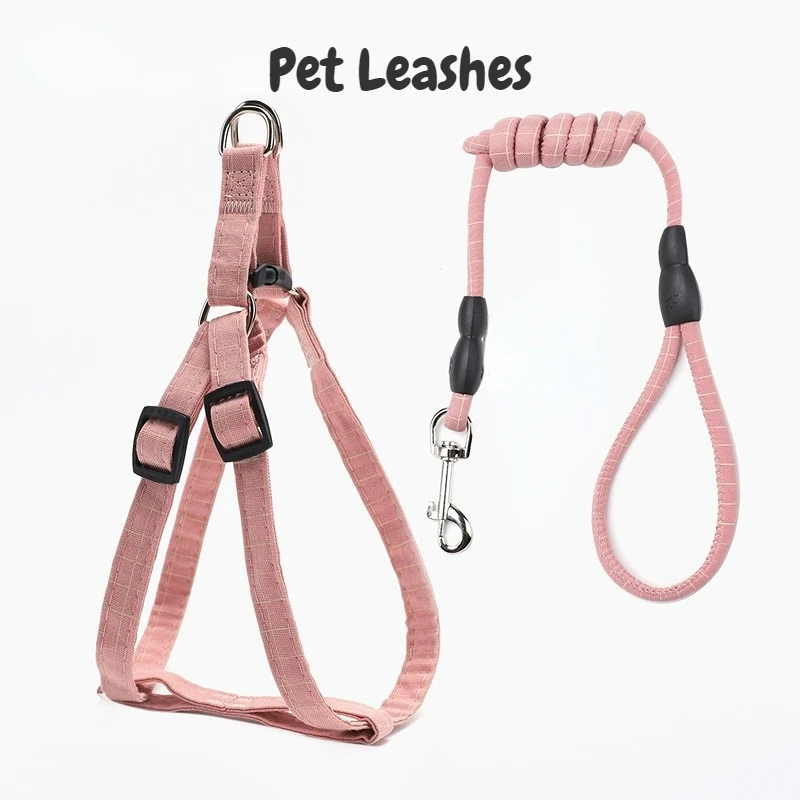 

Dogs Puppy Harness Collar Breathable Polyester Mesh Harness For Small Medium Pet Cat Dog Adjustable Vest Walking Lead Leash Soft