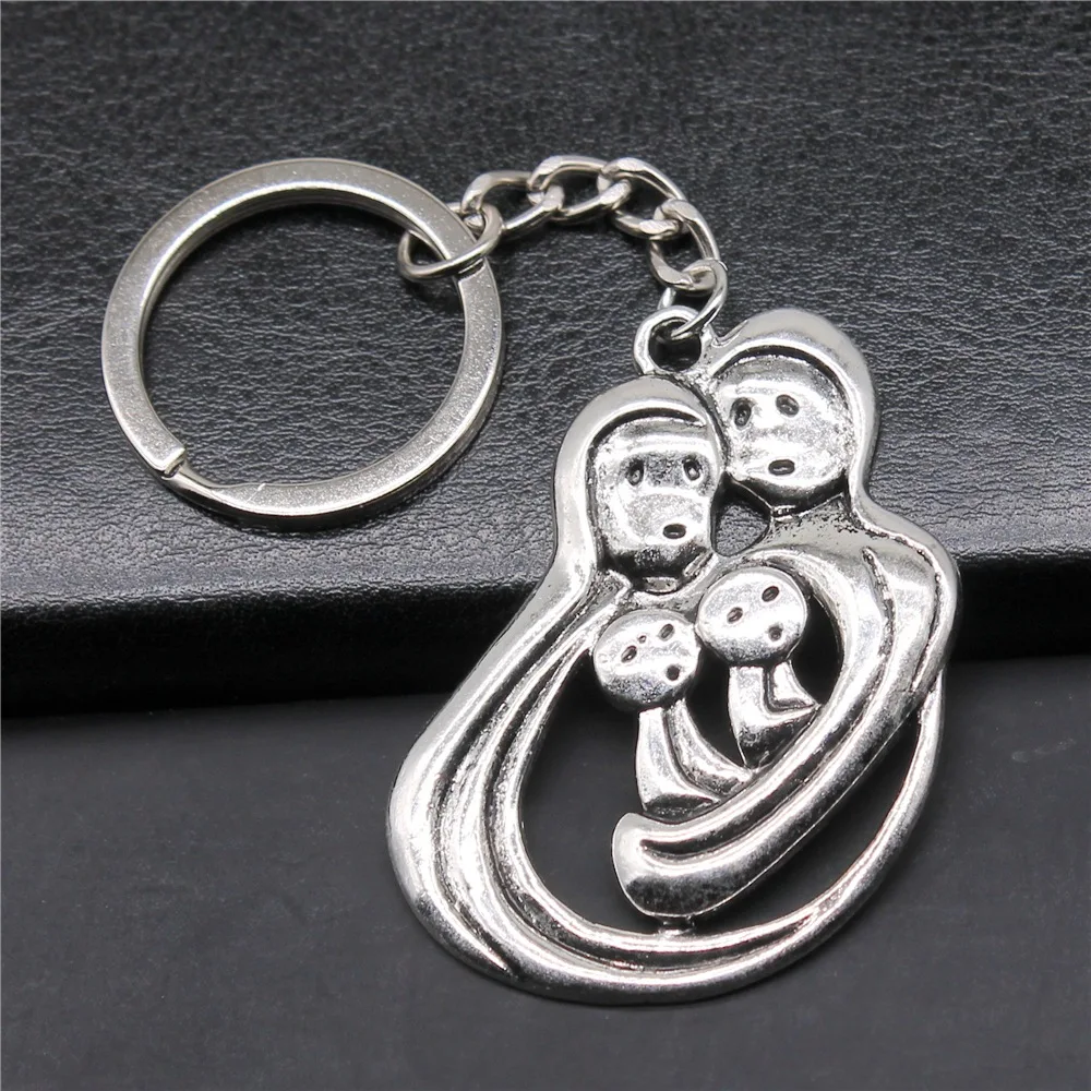 

Сувениры, подарок, сделай сам, металлический брелок, держатель, античный Серебристый цвет, 41x49 мм, прекрасный семейный Брелок с подвеской