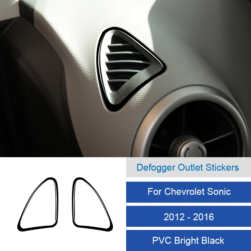

Для Chevrolet Sonic 2012 2013 2014 2015 2016, углеродное волокно/ПВХ салона автомобиля, размораживание вентиляционного отверстия, мягкая накладка, наклейка, крышка