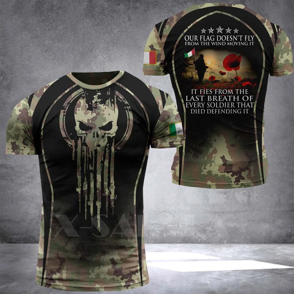 

Fashion Brazilian Army Print Men's T-Shirt Brasil Flag Veteran Soldier Short Sleeve Summer O-Neck Military Camo Top Men Clothing