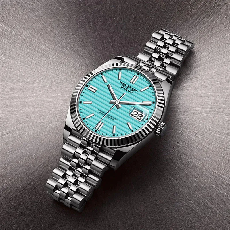 

PINDU DESIGN Men Mechanical Watch Top Brand Luxury Automatic Watch Sport Stainless Steel Waterproof Watch Men relogio masculino