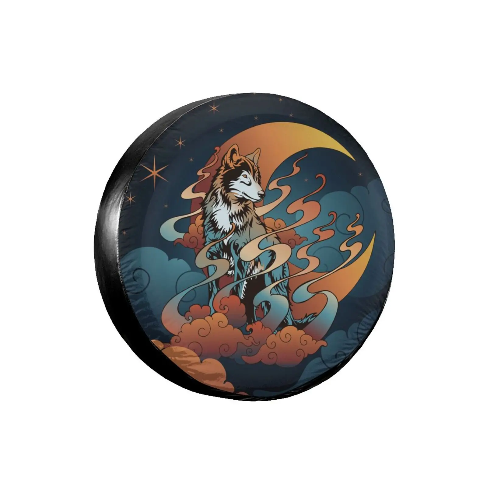 

Запасная Водонепроницаемая Пыленепроницаемая Крышка для колес с 3D-принтом волка, подходит для Jeep,Trailer,