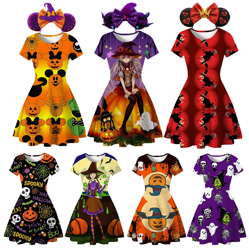 

Princess Girls Cosplay Costume 2022 Children Halloween Clothing Fantazy Carnival Charm Disguise Gala Dress+Baby Hair Accessories
