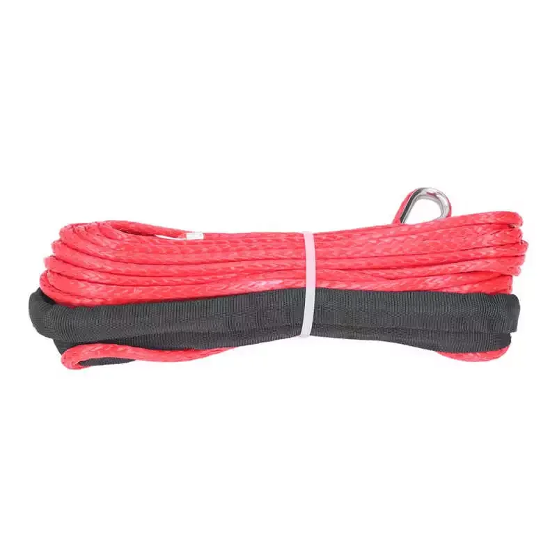 

Winch Recovery Cable Winch Rope 12 Strands 1/4inx50ft Wear Resistant Rustproof with Black Protective Cover Replacement for AC-DK