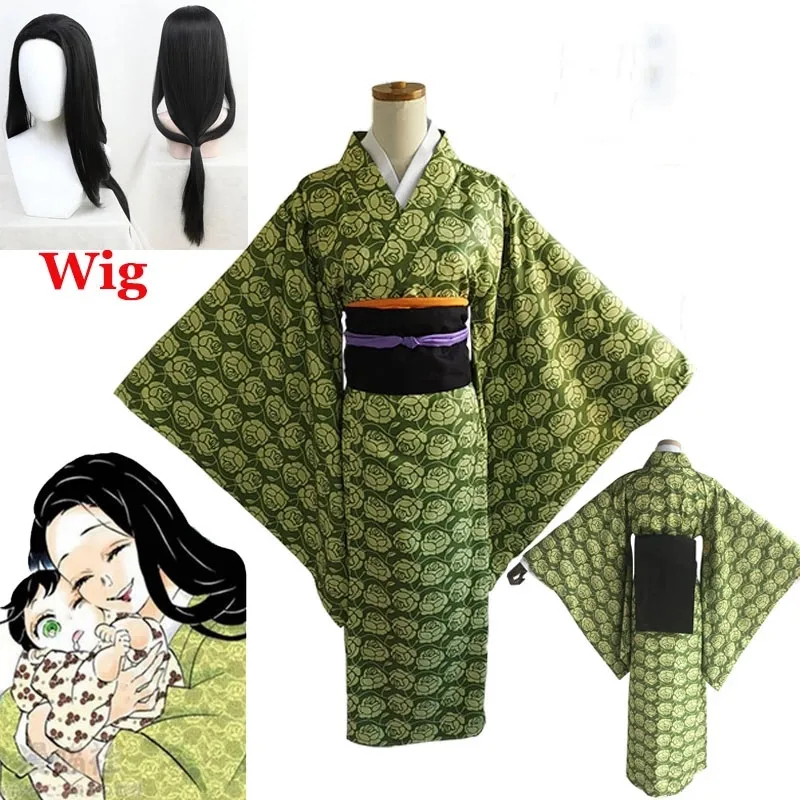 

Anime Demon Slayer Kimetsu No Yaiba Hashibira Inosuke Mother Kimono Uniform Cosplay Costumes For Women