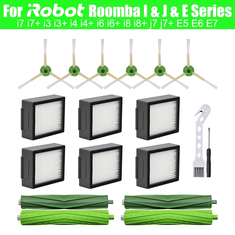 

Запчасти для Irobot Roomba I3 I4 I6 I7 I8 J7 E5 E6 E7, сменные детали для робота-пылесоса, основная боковая щетка, HEPA фильтр