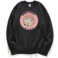 anya waku waku spy x family kawaii cute japanese anime manga sweatshirt men hoodies clothing hoodie pullover crewneck jumper